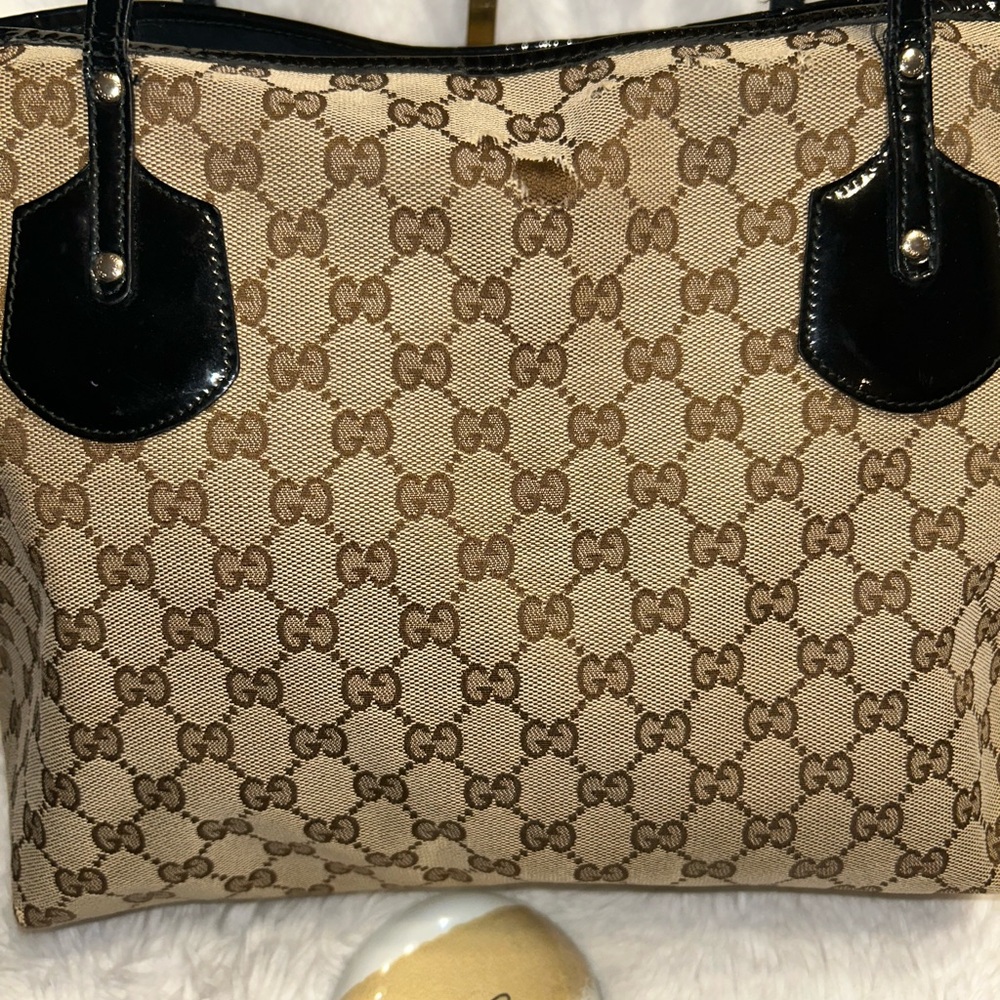 Gucci GG Canvas Jodie Black & Brown Tote‎ - Picture 4 of 16